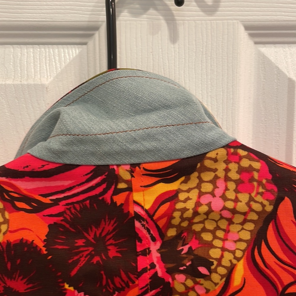 Dolce & Gabbana D&G Vintage Neon Orange and Pink Floral Blazer Summer Spring - Picture 13 of 16